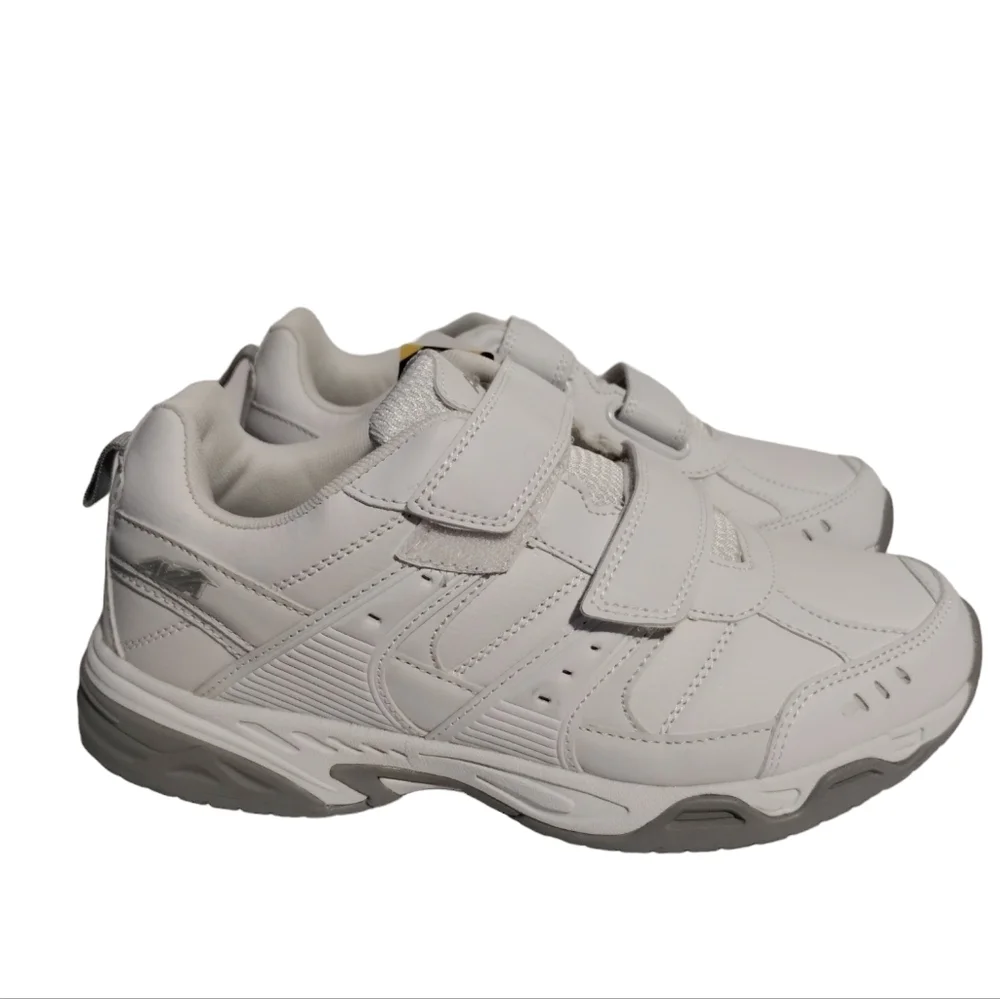 Avia Avi-Union II Non Slip Resistant White/Gray Shoes‎ for Men Size 8 width 4E•